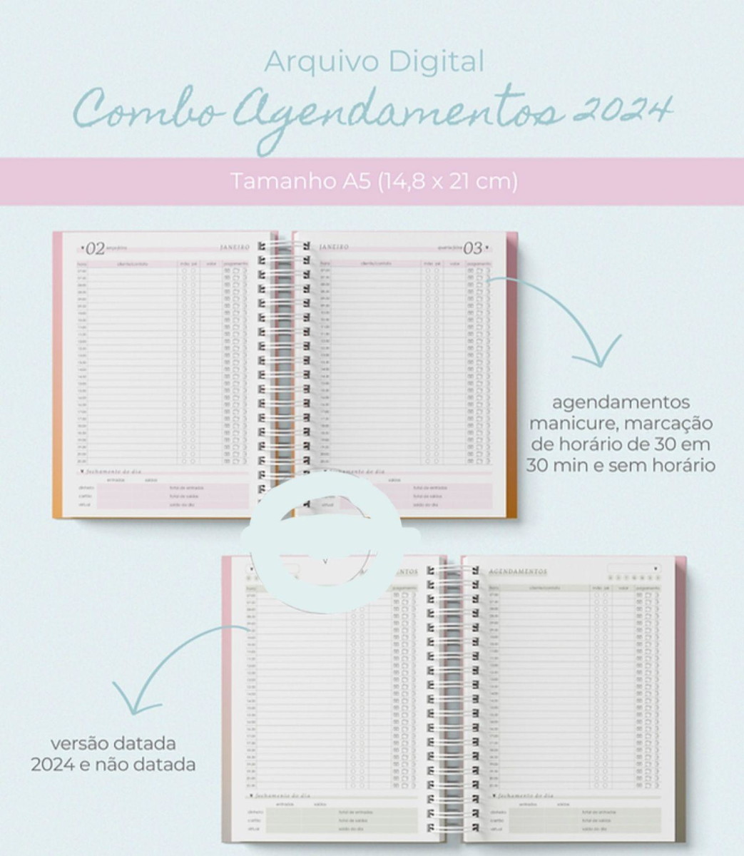 Kit Digital Combo Agendamentos 2024 - Imagem 2