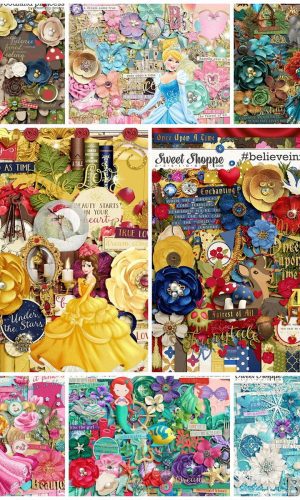 Kit digital combo princesas luxo