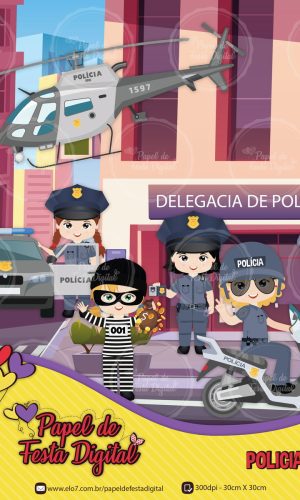 Kit Digital Completo Policial Meninas