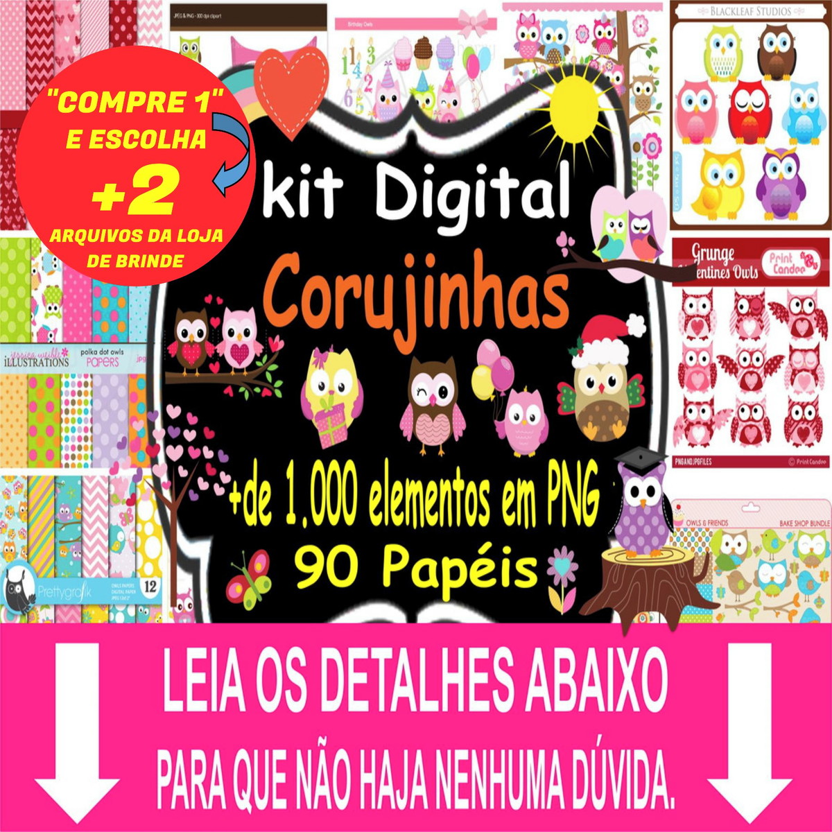 Kit Digital Corujinhas