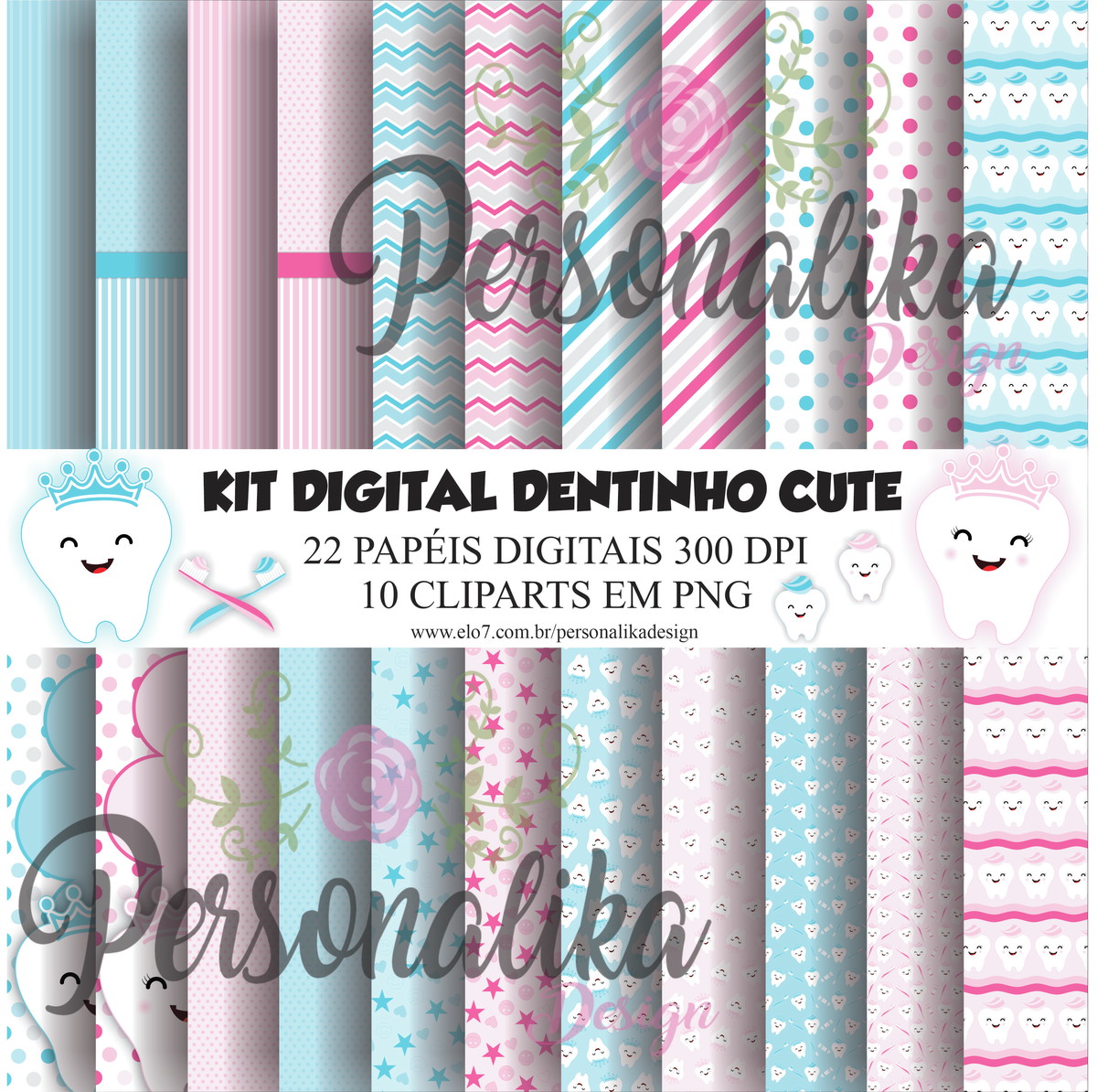KIT DIGITAL DENTINHO CUTE