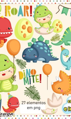Kit Digital Dinossauro Baby