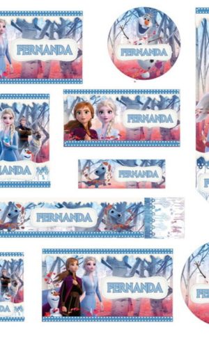 kit Digital Etiquetas escolares Frozen STUDIO