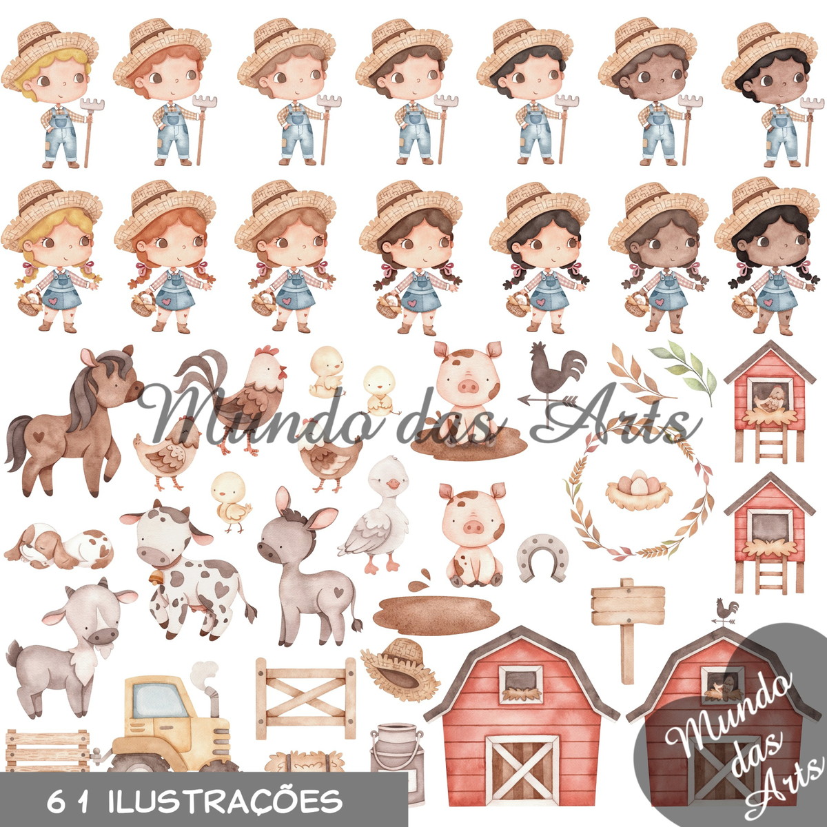 Kit Digital Fazendinha + 2 Kits de Brinde!!!