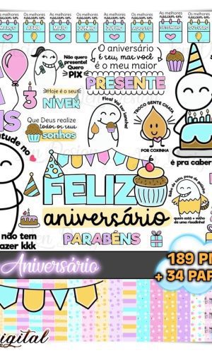 Kit Digital Flork Aniversário