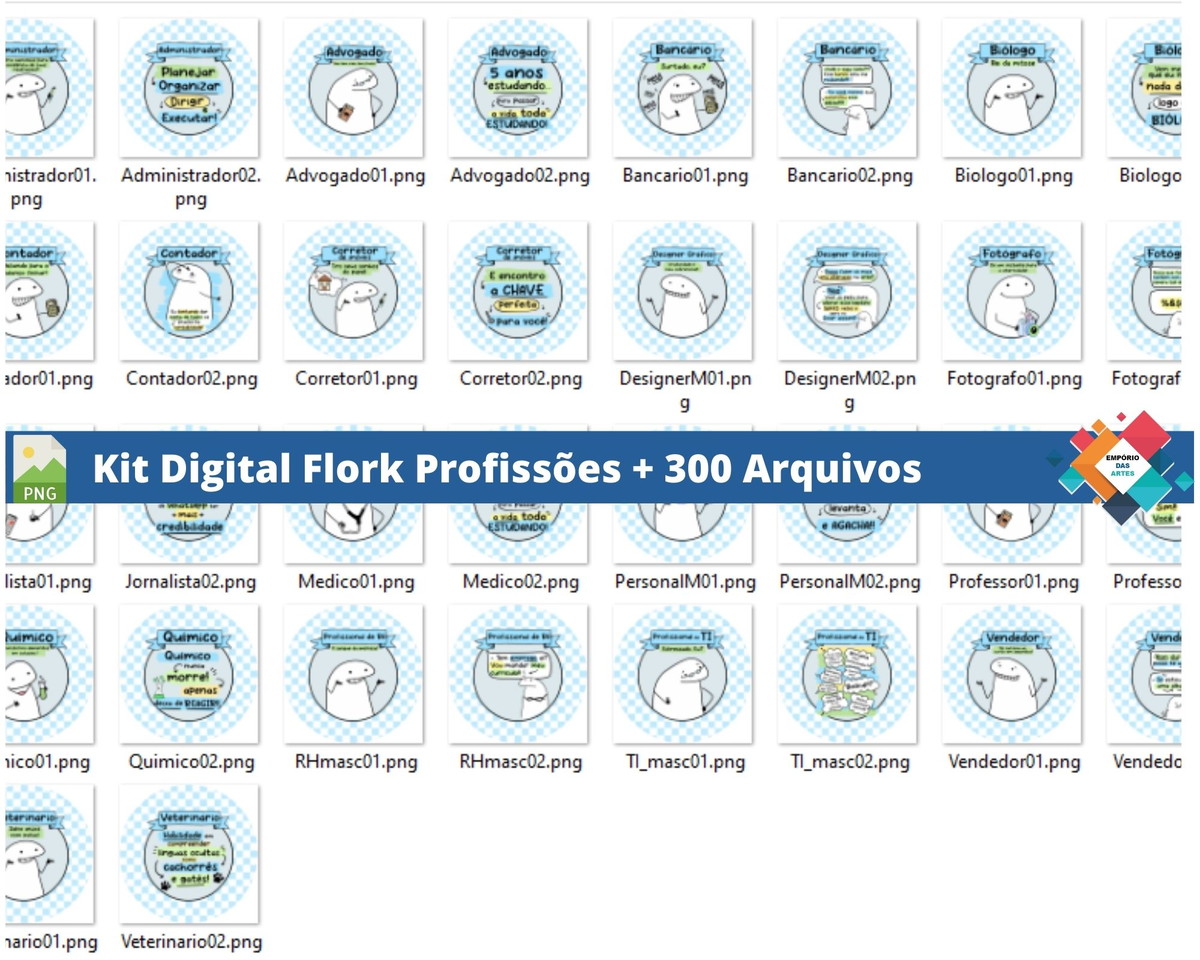 Kit Digital Flork Profissões - Imagem 3