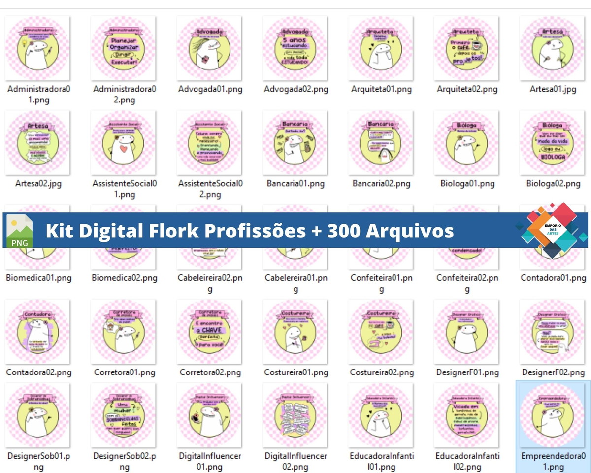 Kit Digital Flork Profissões - Imagem 2