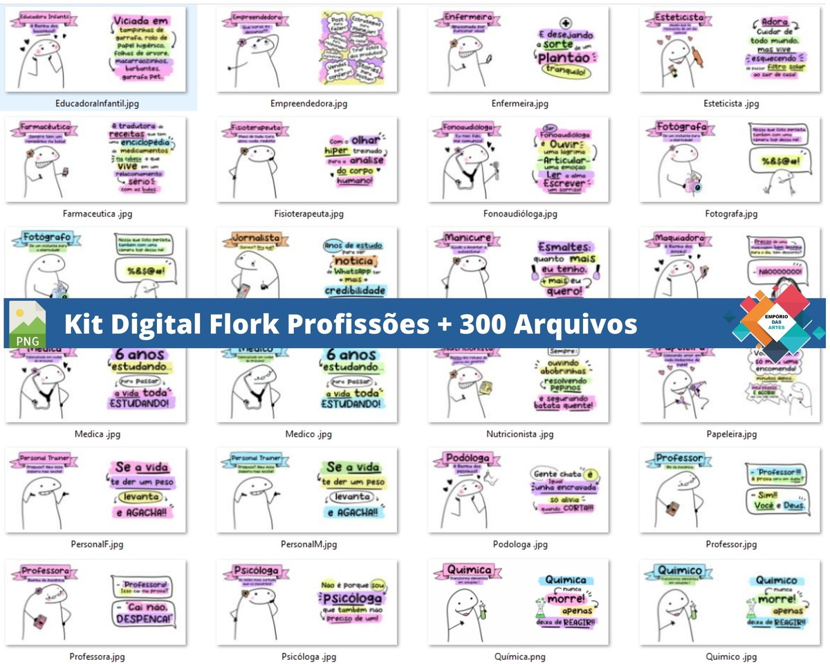 Kit Digital Flork Profissões - Imagem 5