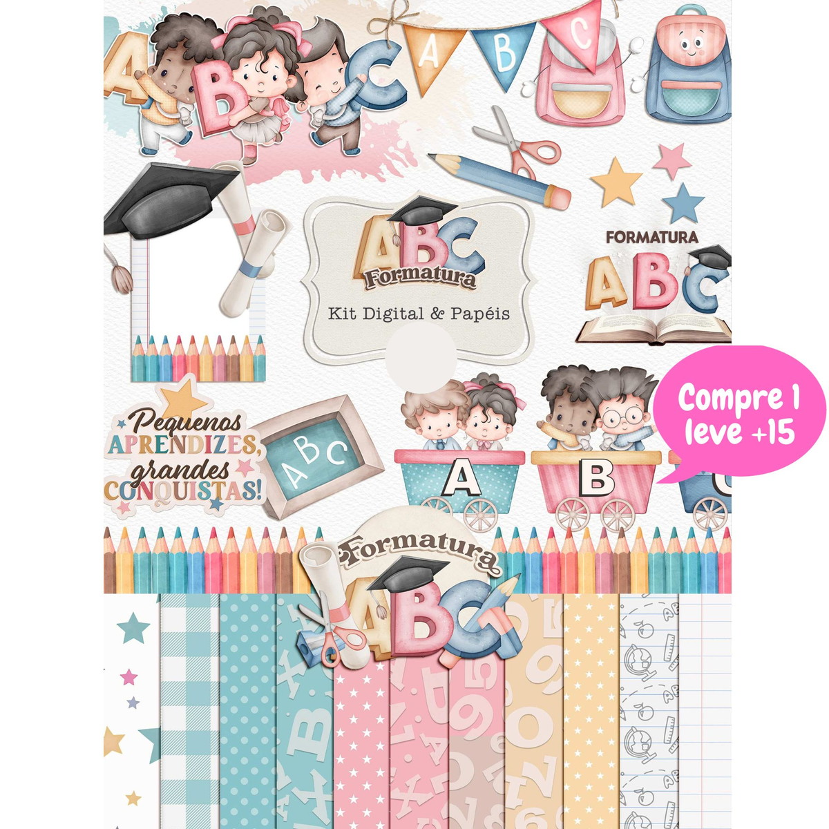 Kit Digital Formatura Abc #3498