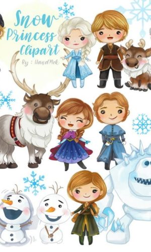 Kit Digital Frozen Aquarela