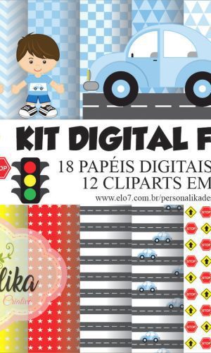 Kit Digital Fusca Azul