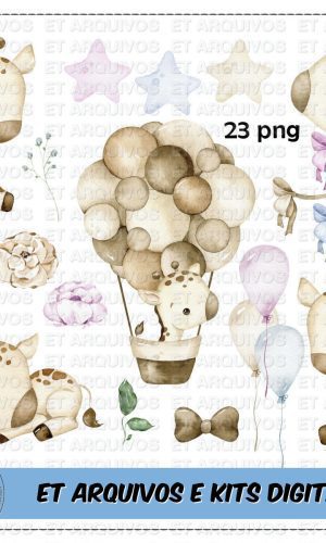 #127 Kit Digital Girafinha