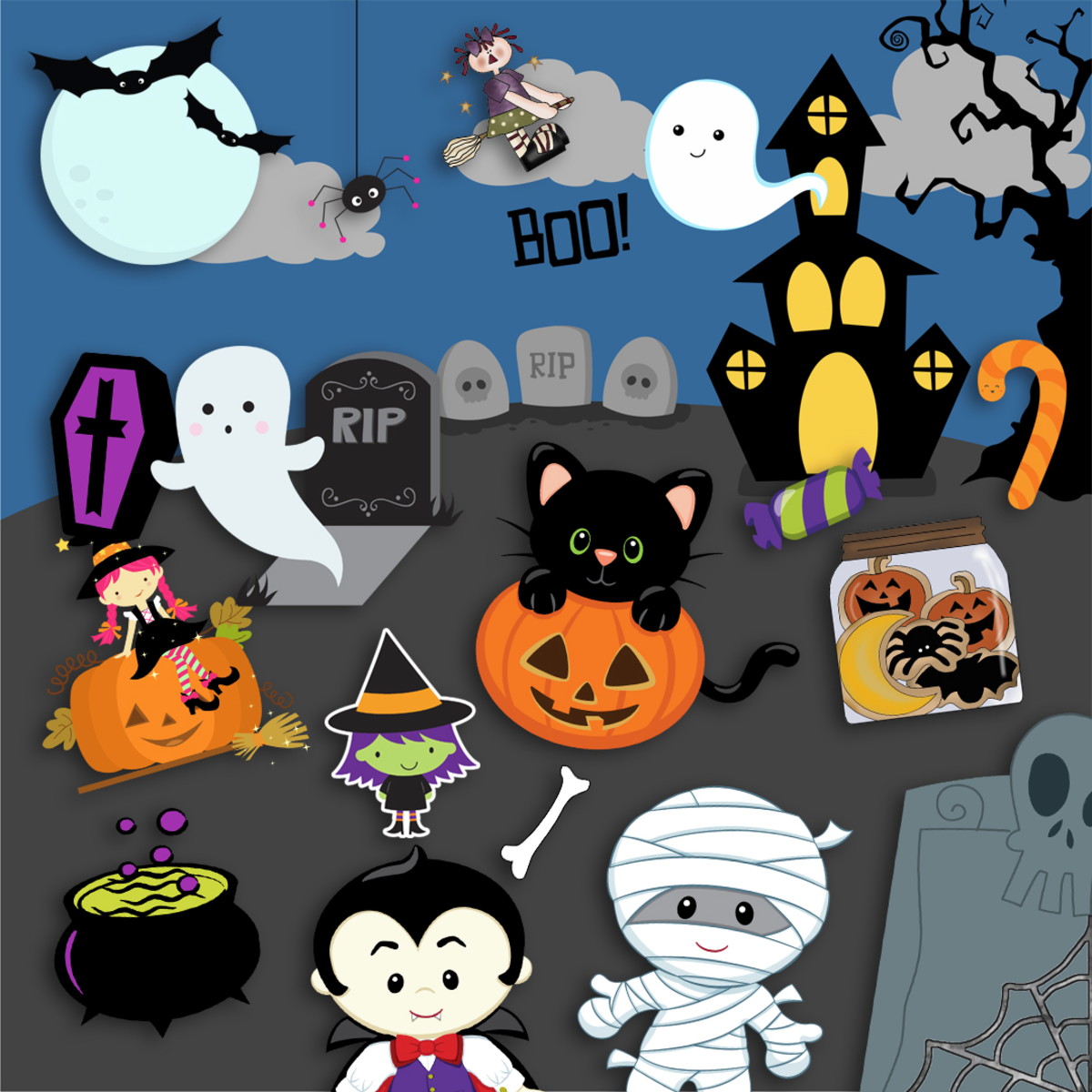 Kit Digital Halloween (dia das Bruxas) - Imagem 2