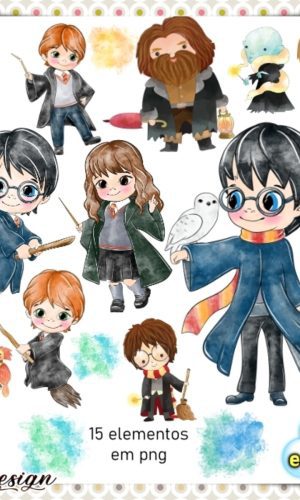 Kit Digital Harry Potter Aquarela