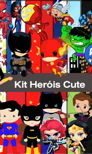 Kit Digital heróis Cute