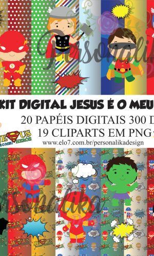 KIT DIGITAL JESUS É O MEU HERÓI
