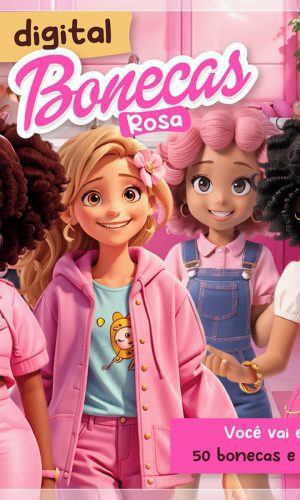 Kit Digital Mascotinhas Boneca Rosa