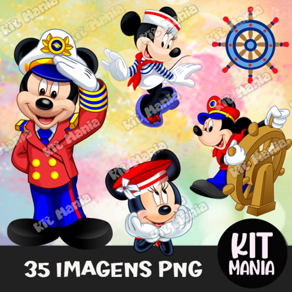 Kit Digital Mickey Marinheiro e Amigos