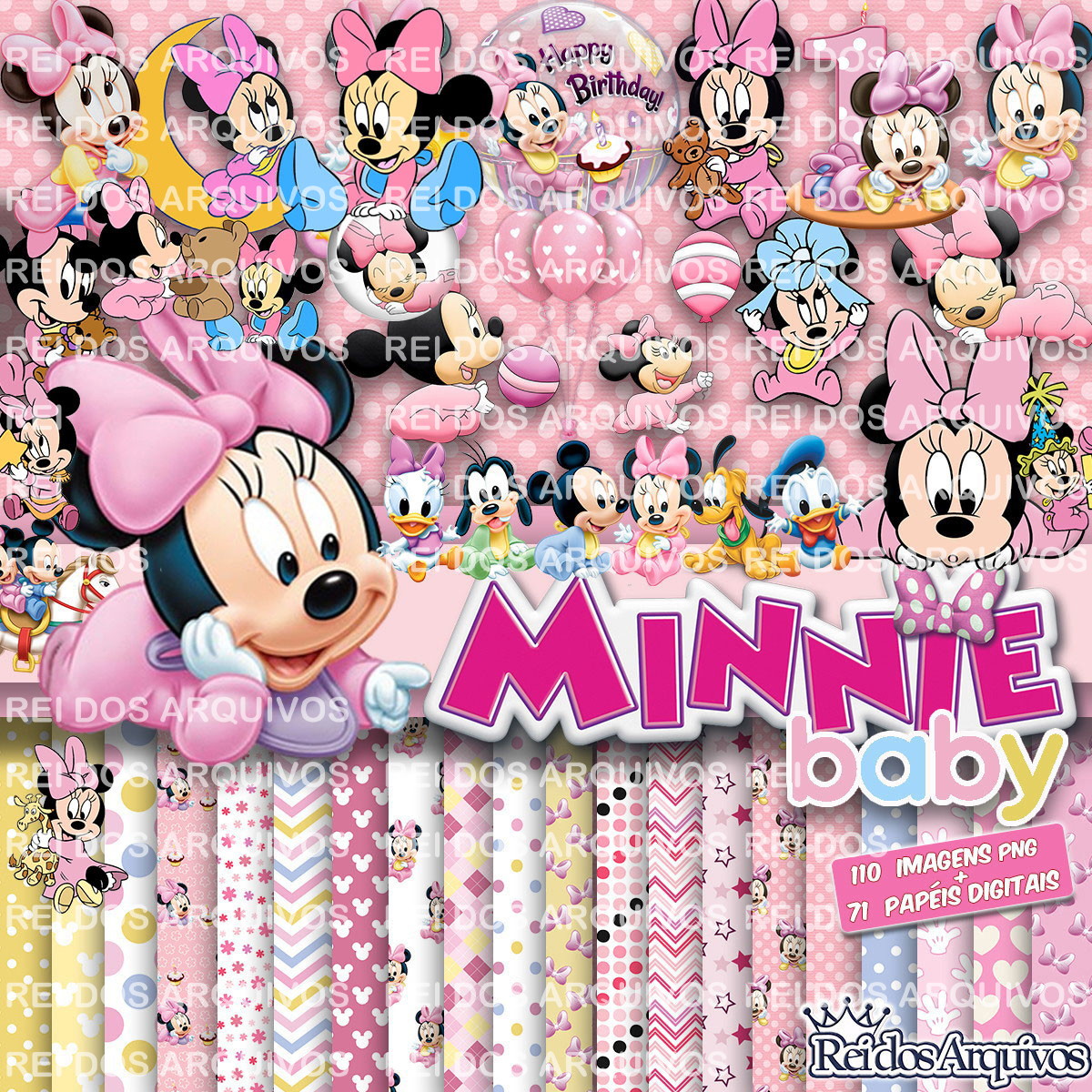 Kit digital Minnie Baby
