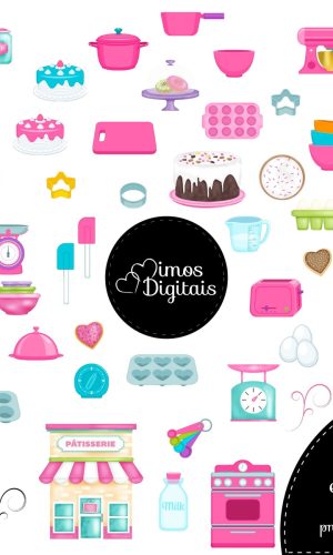 Kit Digital Minnie Confeiteira