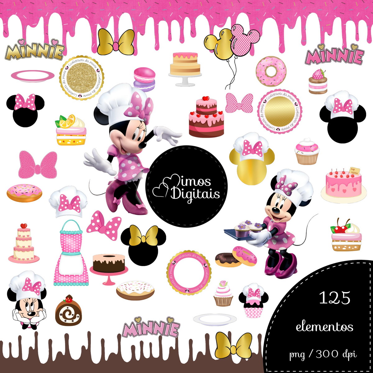 Kit Digital Minnie Confeiteira - Imagem 2