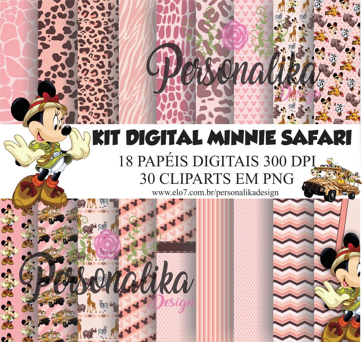 KIT DIGITAL MINNIE SAFARI