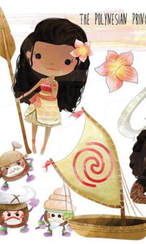 Kit digital Moana aquarelado