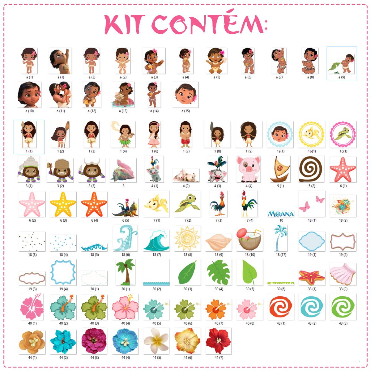 Kit digital Moana Baby - Imagem 2