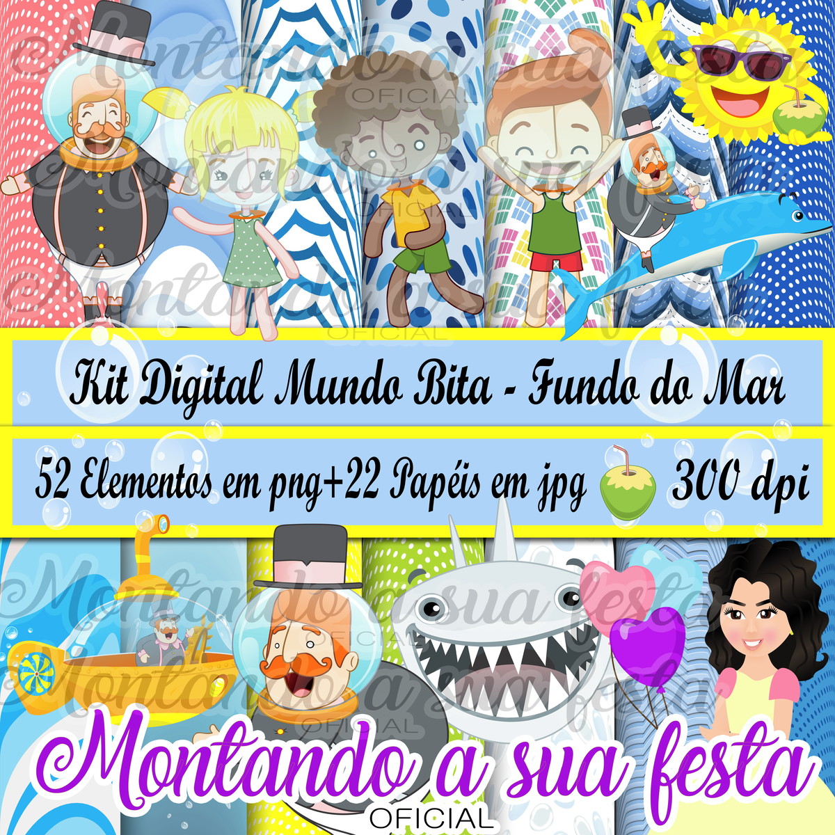 Kit Digital Mundo Bita - Fundo do Mar