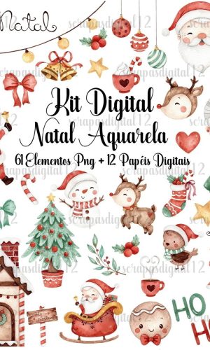 Kit Digital - Natal Aquarela