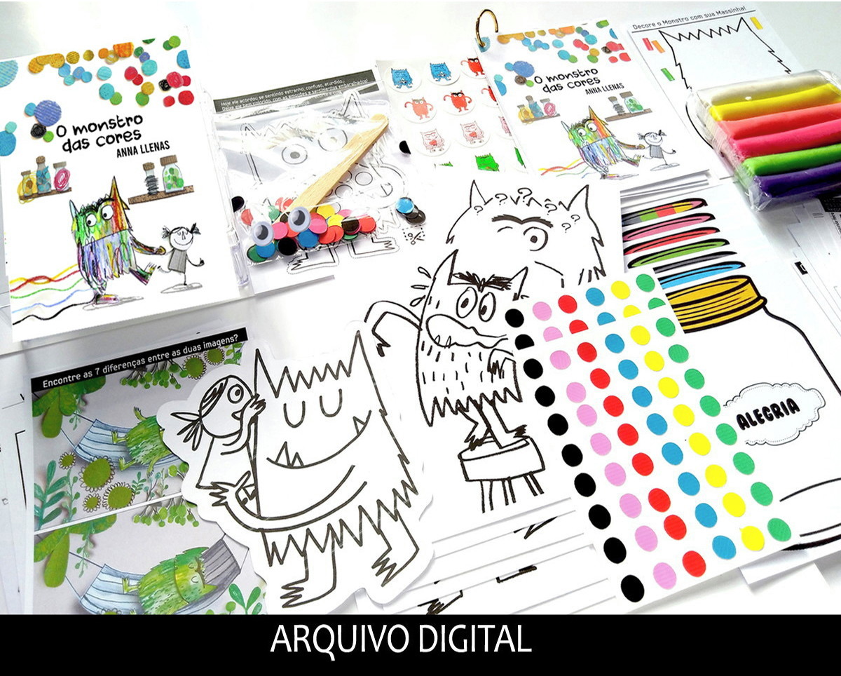 Kit Digital o Monstro das Cores