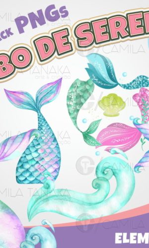 Kit Digital Png Rabo de Sereia (pague 1 Leve 3)