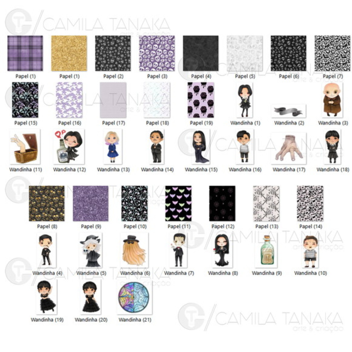 Kit Digital Png Wandinha Wednesday 3 (pague 1 Leve 3) - Imagem 2