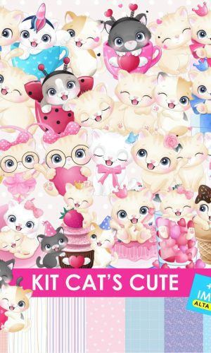 KIT DIGITAL PREMIUM - Gatos Cute