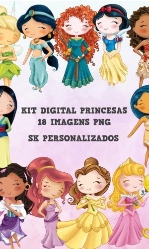 Kit Digital Princesas Aquarela #266#