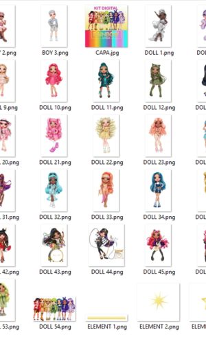Kit Digital Rainbow High
