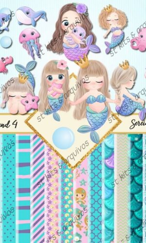 Kit Digital Sereias Cute