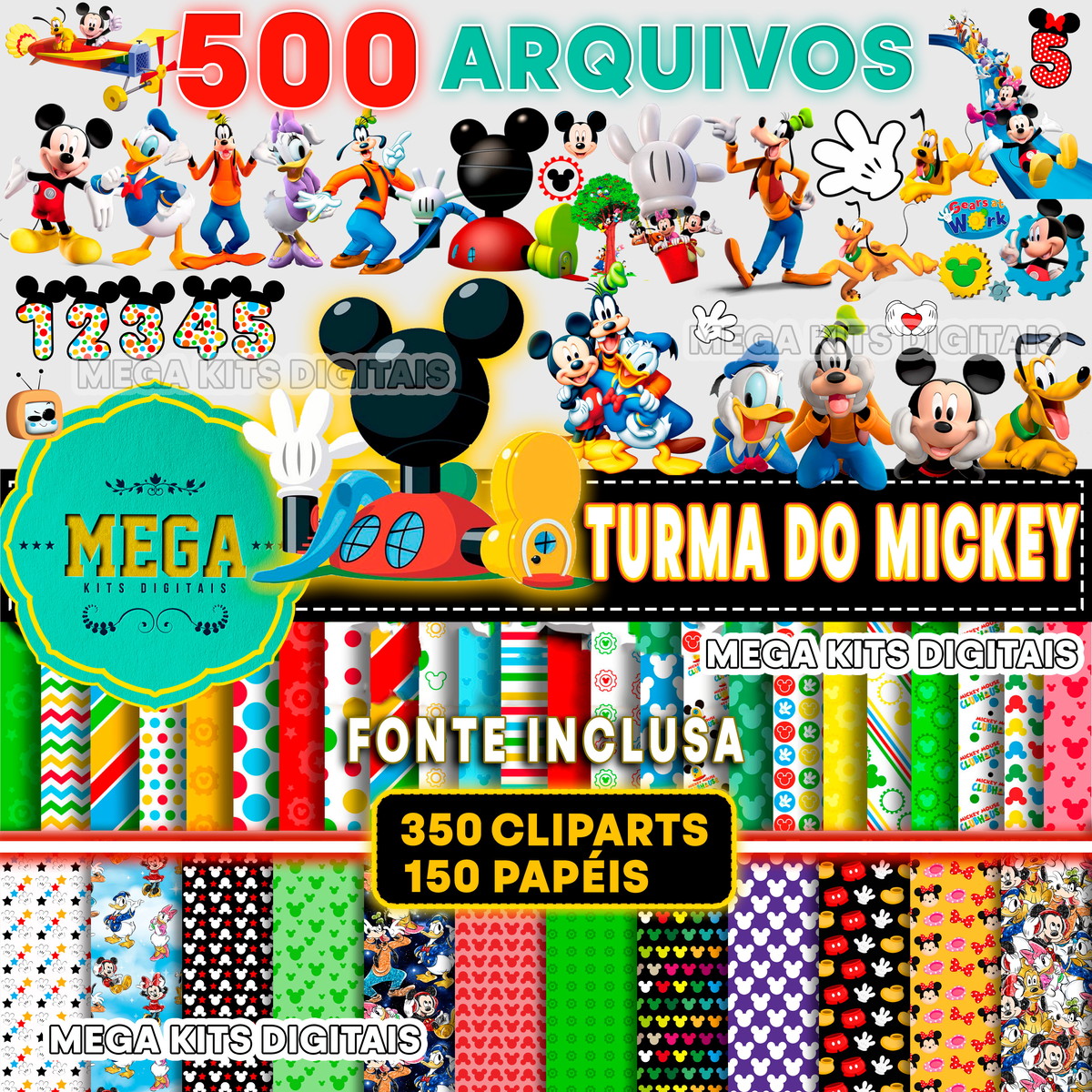 Kit Digital Turma do Mickey