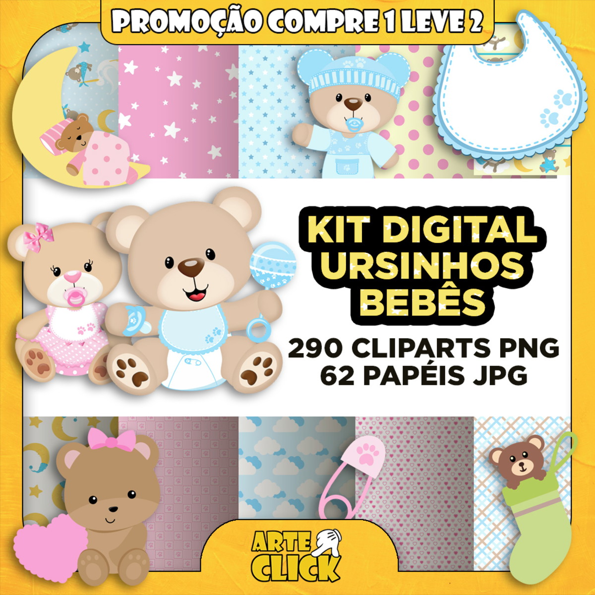 Kit Digital Ursinhos Bebês
