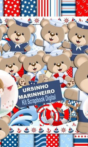 Kit Digital - Urso Marinheiro
