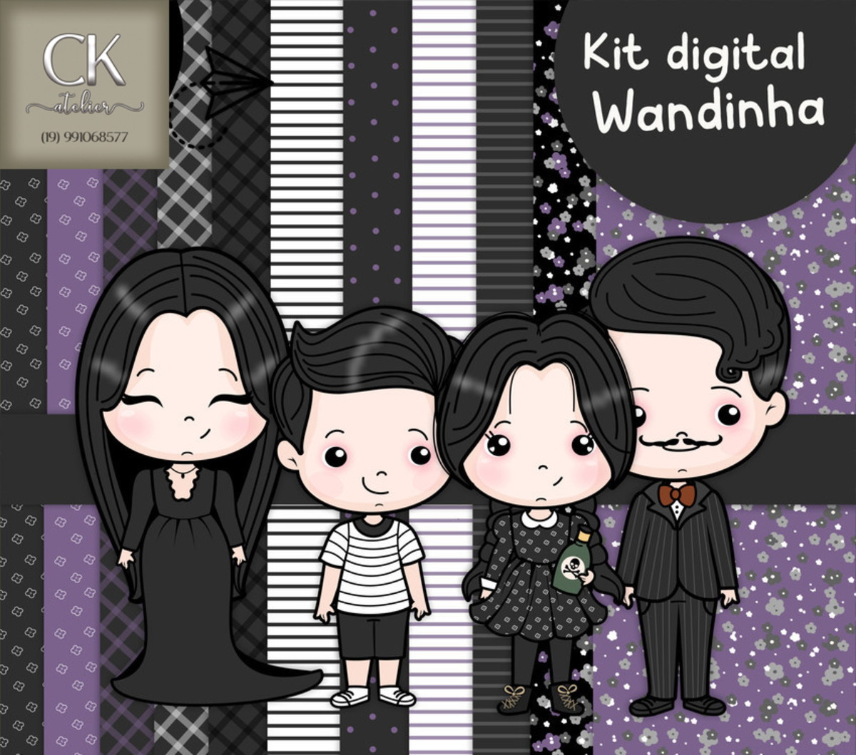 Kit Digital Wandinha