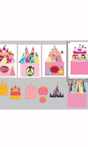 Kit vários Topos de bolo princesas + 4 ARQUIVOS A SUA ESCOLH