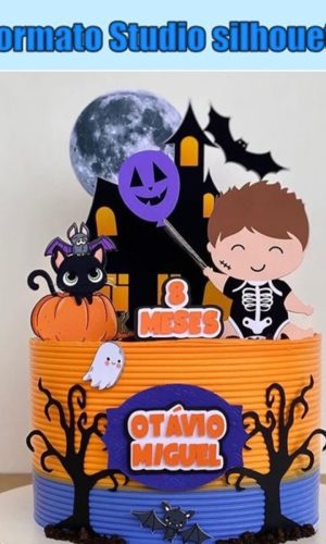 M 38 -ARQUIVO TOPO DE BOLO HALLOWEEN Esqueleto Menino -03