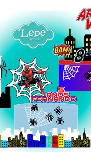 M84 - Topo de bolo Homem aranha - 3 modelos