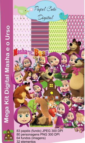 Kit Digital Masha e o Urso a
