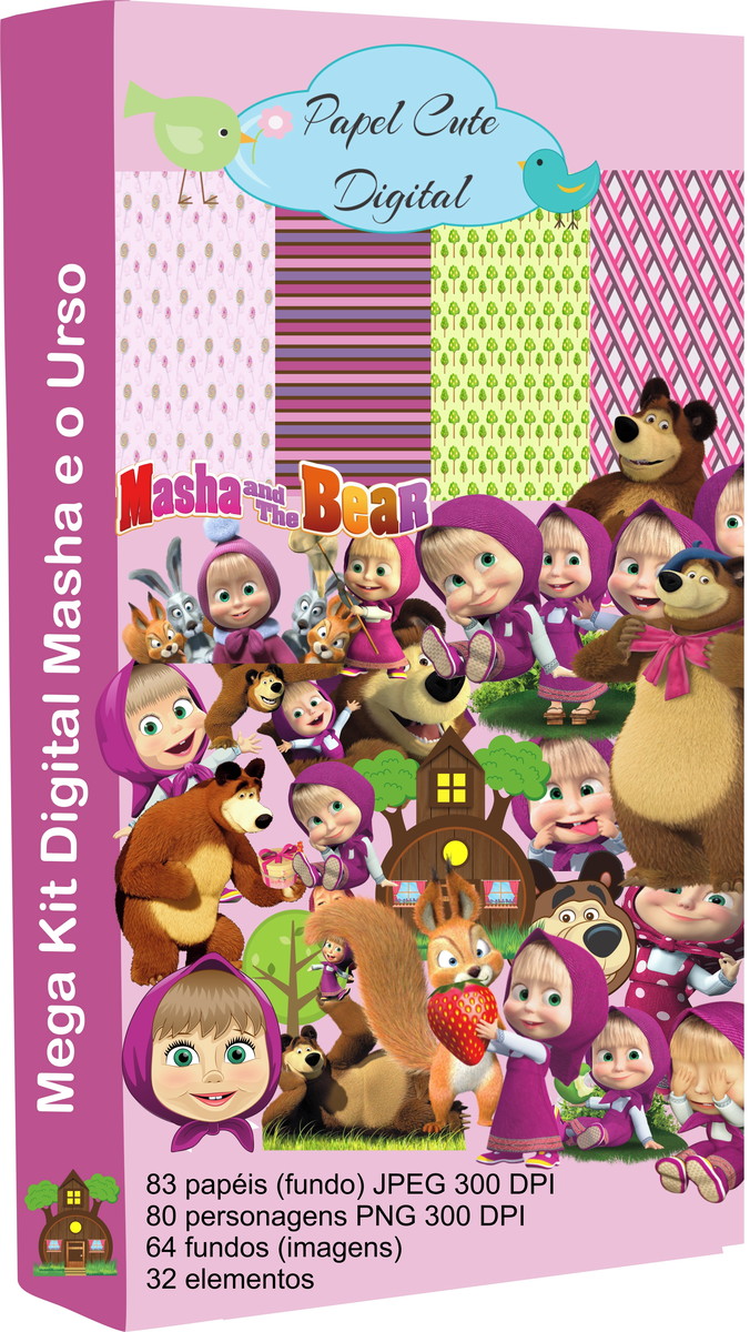 Kit Digital Masha e o Urso a