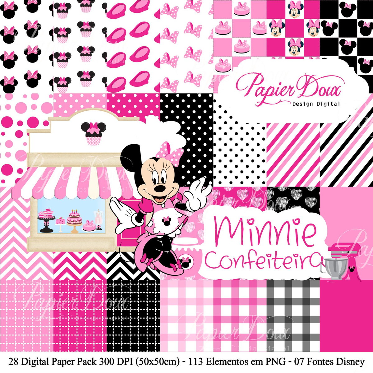 Kit Digital Minnie Confeiteira