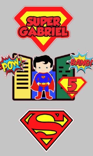 Moldes - Topo De Bolo - Super Homem- Arq Digital -#1008