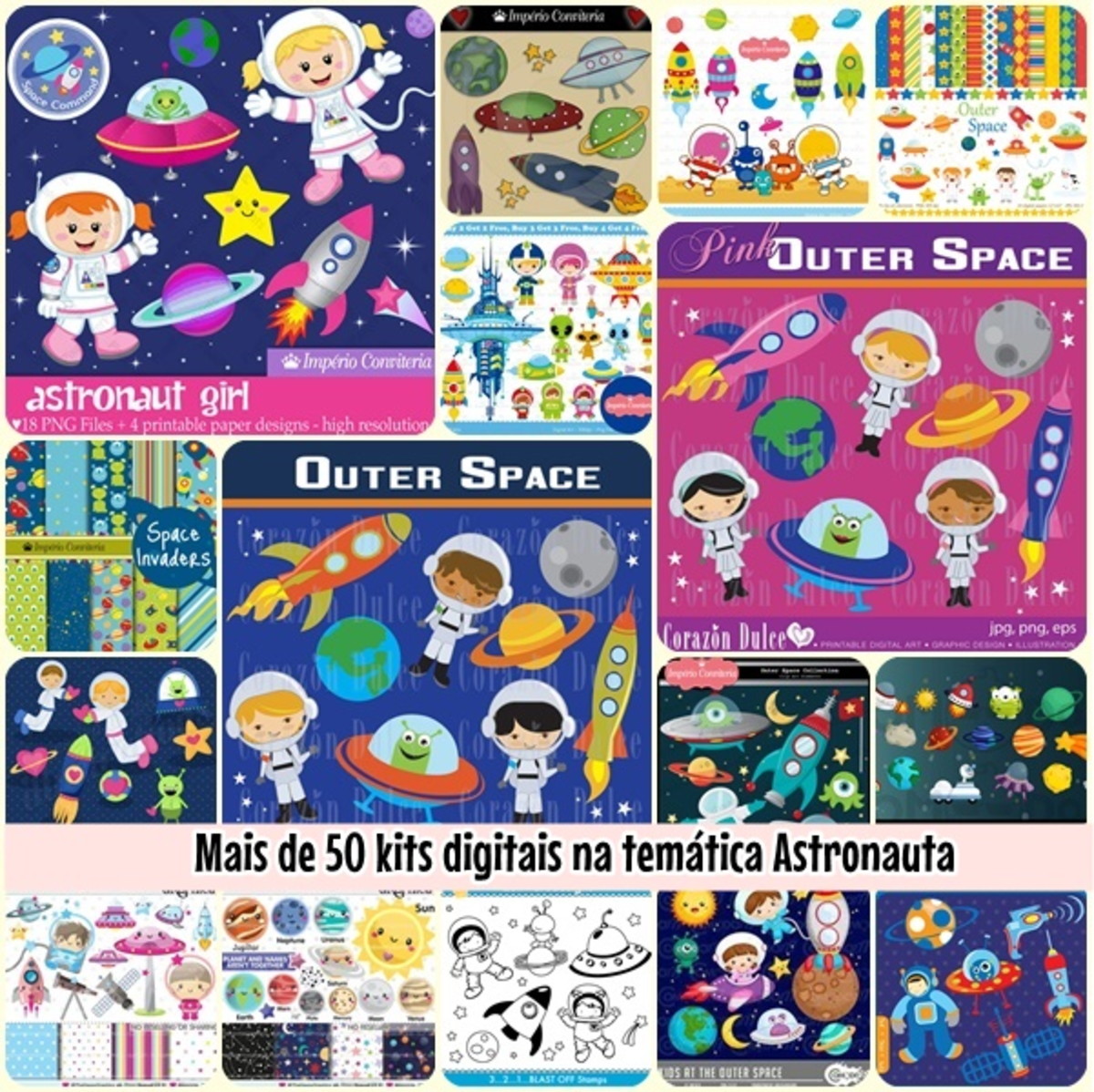 Pack Kits Digitais Astronauta - Imagem 2