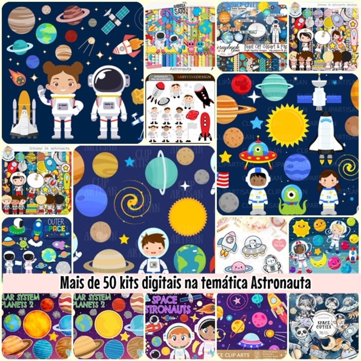 Pack Kits Digitais Astronauta - Imagem 3